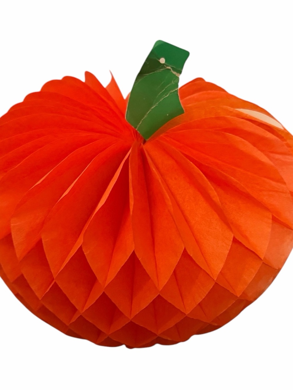 Vintage Beistle Honeycomb Pumpkin Halloween Decoration Made in USA
